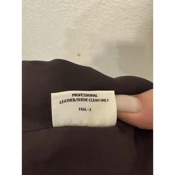 Eileen Fisher Goat Suede Chocolate Brown Skirt Lined Petite Small - Picture 5 of 8